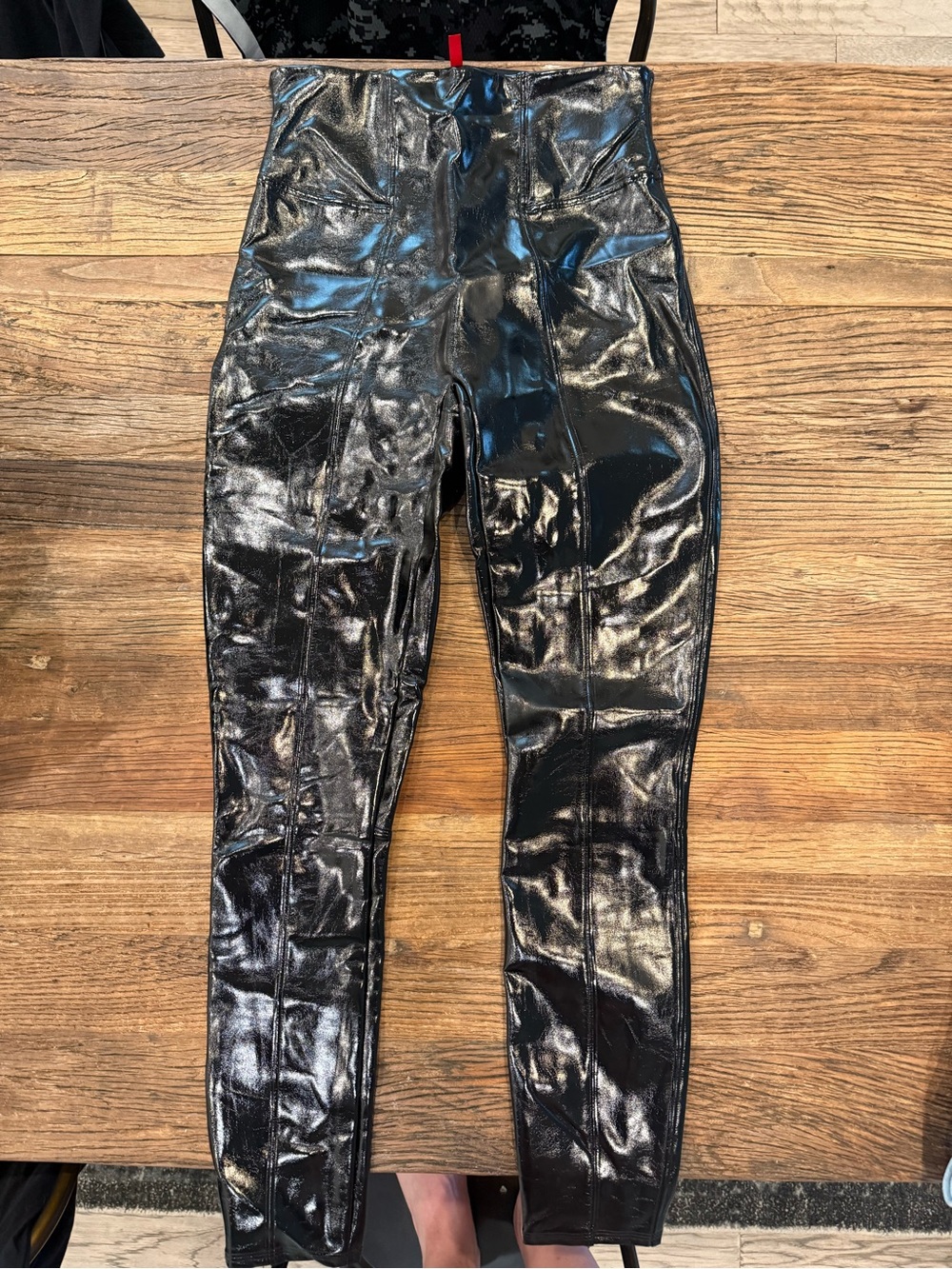 SPANX High-Rise Compression Faux Leather Leggings Small